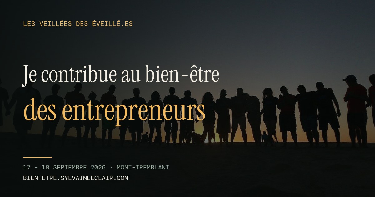 Bannière : je contribue au bien-être des entrepreneurs
