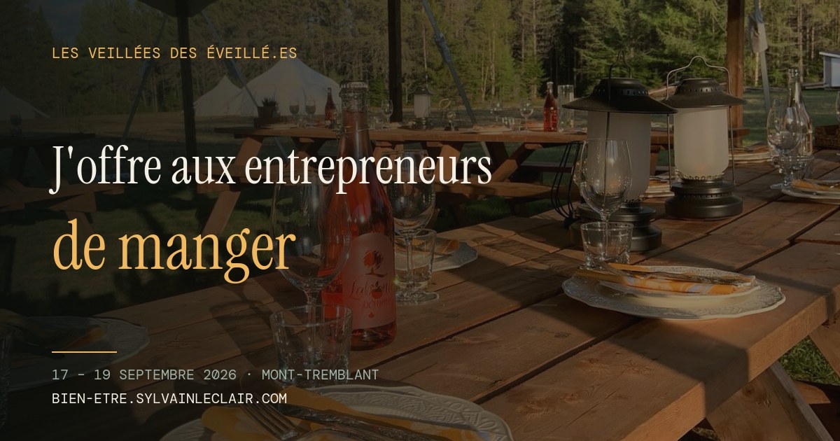Bannière : j'offre aux entrepreneurs de manger
